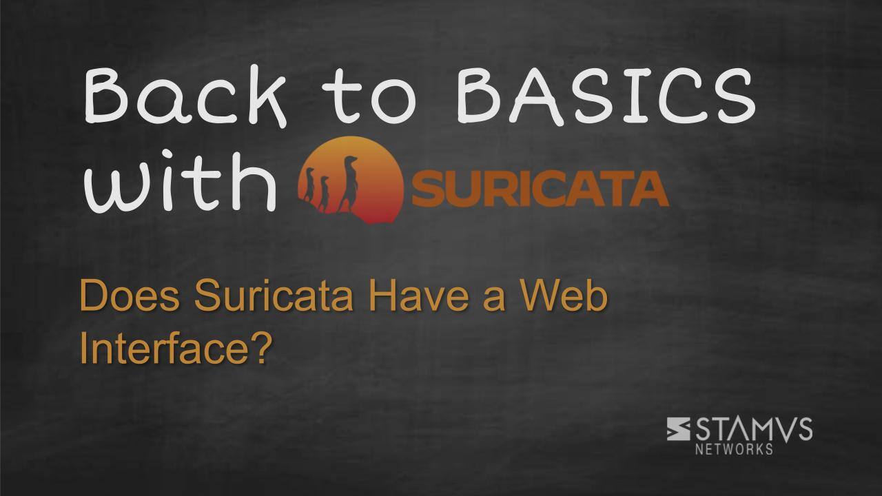 Does Suricata Have a Web Interface?